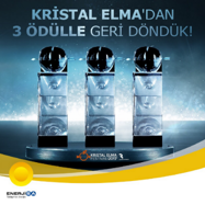 Kristal Elma'dan 3 Ödülle Döndük!