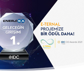 Türkiye IDC CIO Awards 2021 kapsamında E-TERNAL Projemiz ile Geleceğin Girişimi kategorisinde 1.’lik ödülünü kazandık!