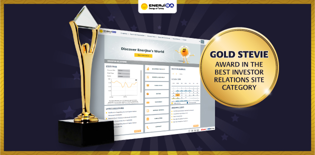 Gold Stevie Award in the Investor Relations Site Category