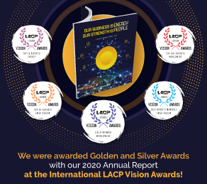 We are awarded Golden and Silver Awards with our 2020 Annual Report at the International LACP Vision Awards.