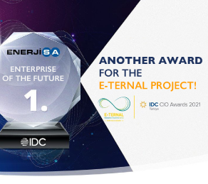 We won the 1st place in the Future of Enterprise category with our E-TERNAL Project at the Turkey IDC CIO Awards 2021!